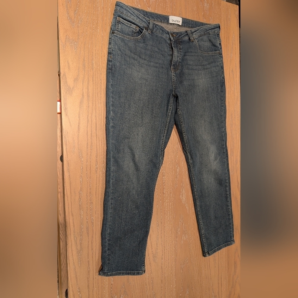 DU/ER DUER Fireside Jeans Womens 33x25 Stretch Fleece Lined - Picture 3 of 8